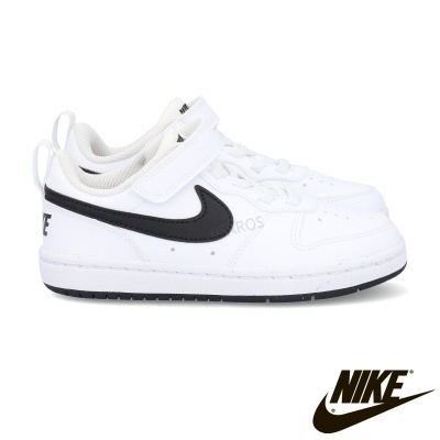 sapato desportivo Nike infantil branco e preto com velcro