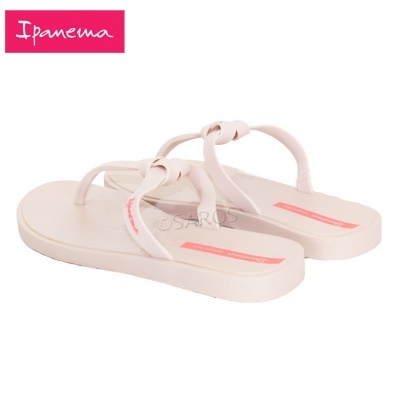 Chinelos rosa claro Ipanema com tiras entrelaçadas