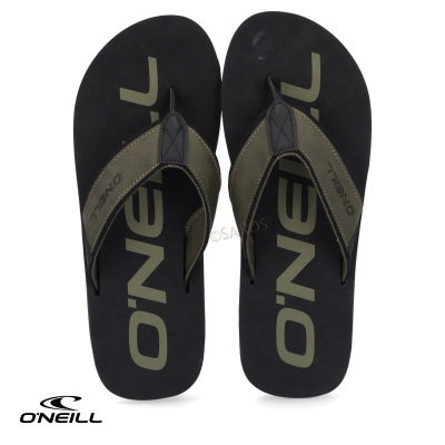 Chinelos pretos e castanhos O'Neill com sola e tiras destacadas