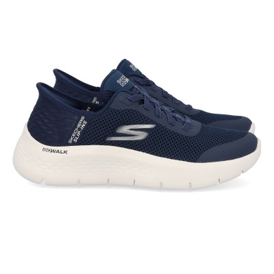 Tênis desportivos Skechers azul escuro com sola branca