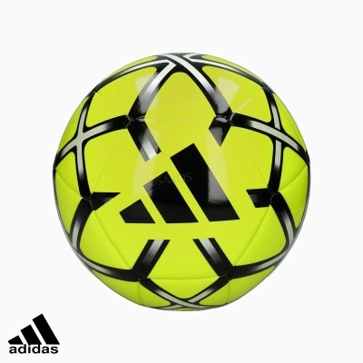 Bola de futebol Adidas amarelo-fluorescente com padrão preto