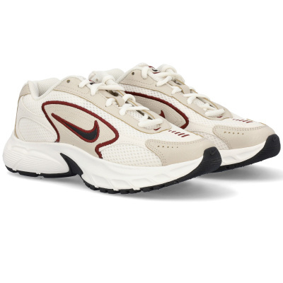 Par de sapatilhas desportivas bege, branco, preto e bordô com logótipo Nike
