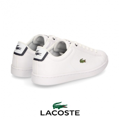 Sapatilhas brancas Lacoste com logótipo crocodilo verde