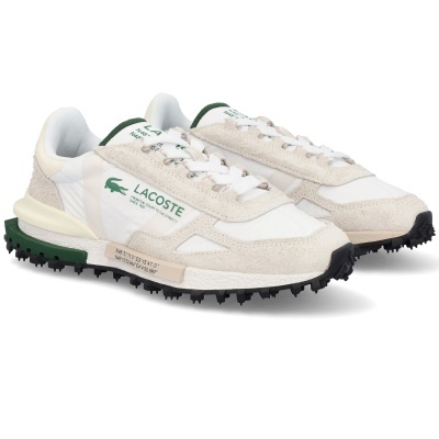 Sapatilhas Lacoste branca com detalhes em bege e verde