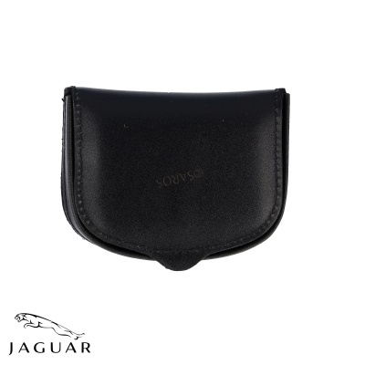 Bolsa preta de couro sintético com logotipo Jaguar