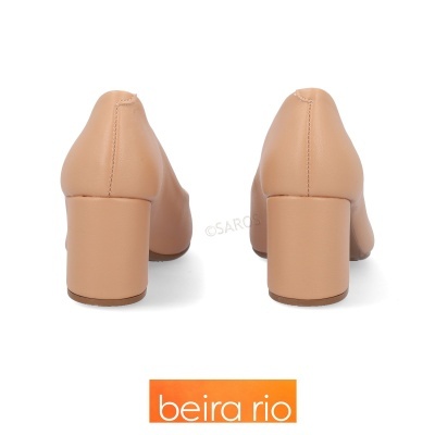 sapatos beira rio salto quadrado bege