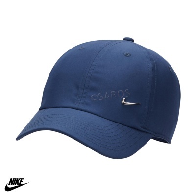 Boné azul escuro Nike com logótipo metálico e texto bordado OSAROS