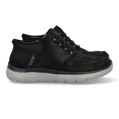 Ténis pretos Skechers Slip-Ins com sola branca