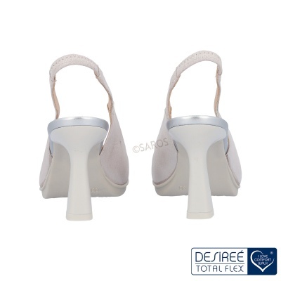 sapatos femininos bege com salto grosso e tiras elásticas