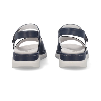 Sandálias abertas azuis escuras com sola branca