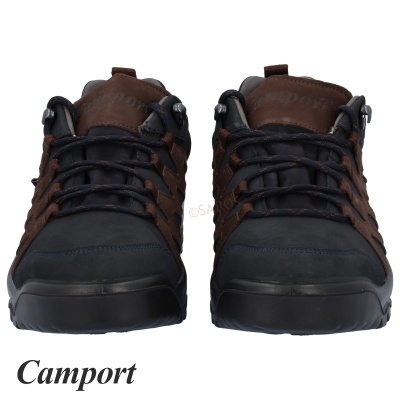 Sapatos desportivos pretos e castanhos da Camport