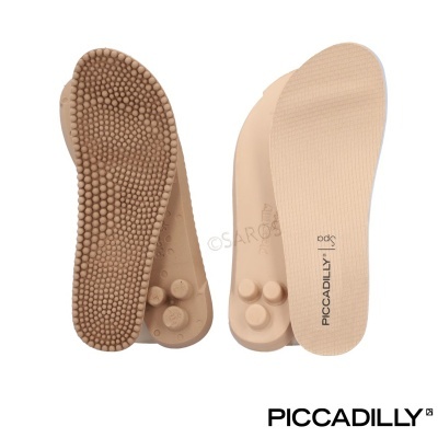 Palmilhas elevatórias cor de pele texturizadas com marca PICCADILLY