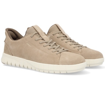 Sapatilhas castanhas em camurça com sola branca