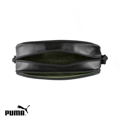 Necessaire preta Puma com fecho e interior verde