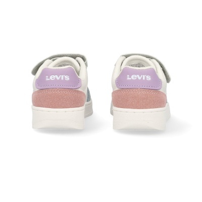 Ténis Levis com detalhe em camurça rosa e parte superior lilás com logótipo