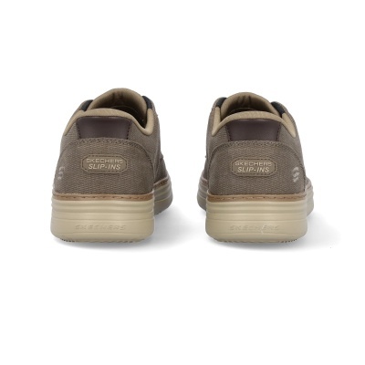 Sapatilhas Skechers Slip-Ins castanho claro vistas de trás