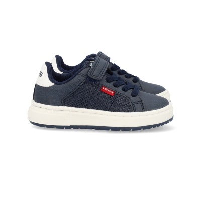 Sapatilhas Levis azul escuro com sola branca e fecho de velcro