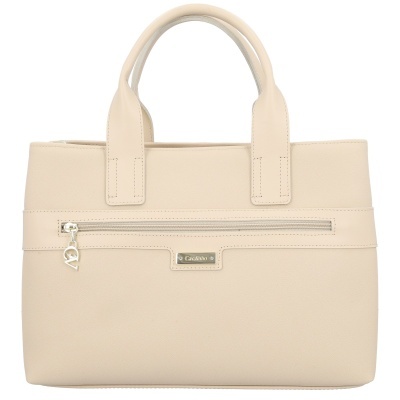 Mala de mão bege Cavalinho com bolso frontal e alças reforçadas