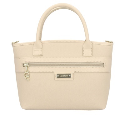 Mala de mão bege Cavalinho com fecho de correr dianteiro e alças curvas