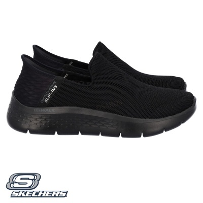 Sapatos desportivos Skechers Slip-ins pretos de malha com sola preta