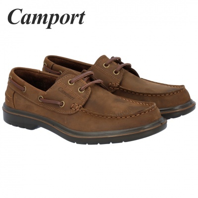 Sapatos mocassim masculinos castanhos da marca Camport