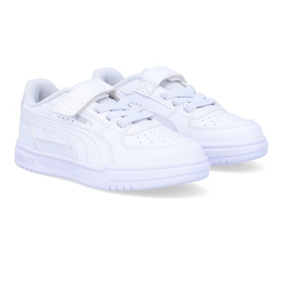 Sapatilhas brancas de criança com velcro e atacadores, marca PUMA