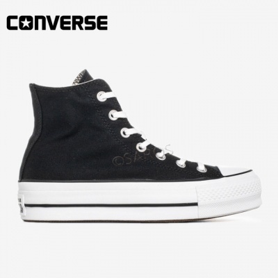 Ténis Converse de cano alto preto e branco