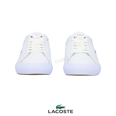 Sapatilhas Lacoste brancas com atacadores