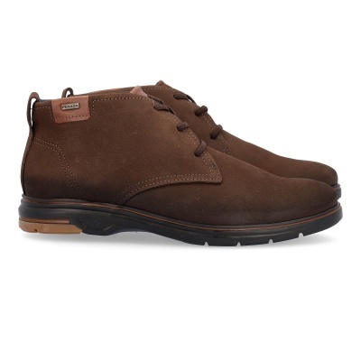 Botas castanhas de camurça para homem com atacadores