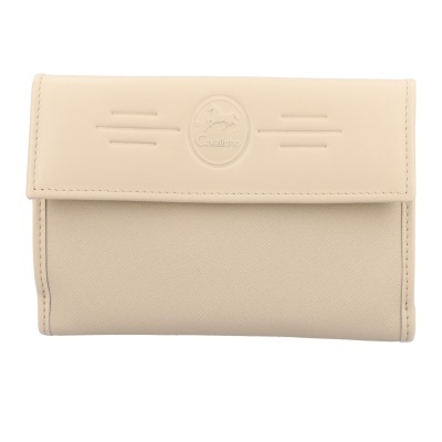 Carteira bege claro com logótipo Cavallino em relevo
