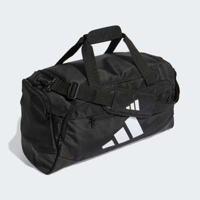 Mala desportiva preta Adidas com logótipo branco