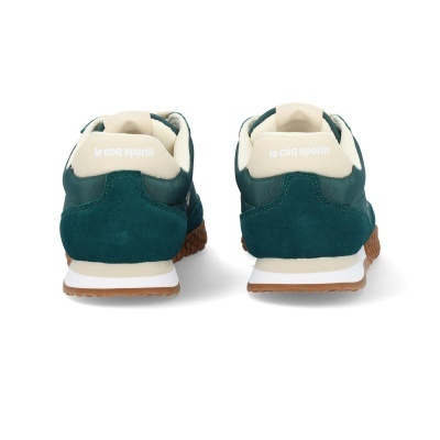 Ténis verdes escuros 'le coq sportif' vistos por trás