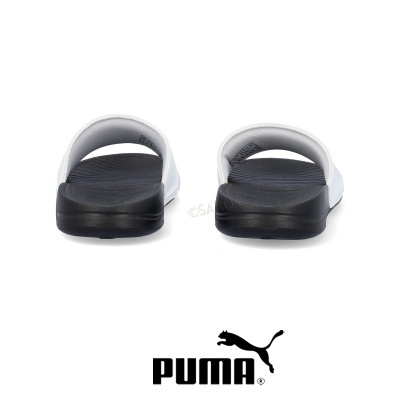 Chinelos Puma branco e preto com logótipo Puma