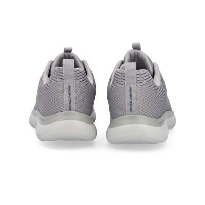 Sapatilhas cinzentas Skechers vista de trás