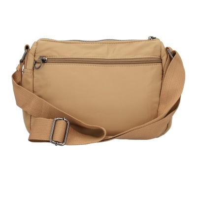 Mala tiracolo bege com alça ajustável