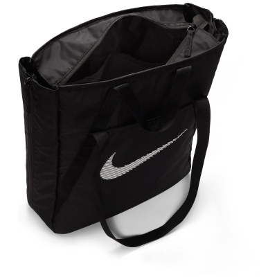 Saco desportivo preto com logótipo Nike branco.