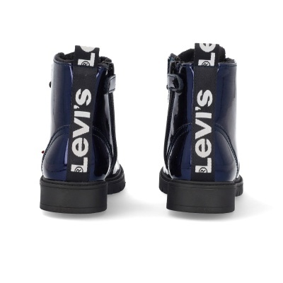 Botas curtas azul escura com tira preta LEVI'S no salto