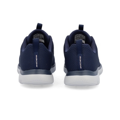 Sapatilhas azuis escuras Skechers vista traseira