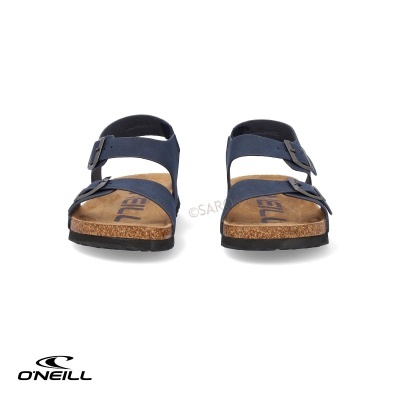 Sandálias azuis O'Neill com tiras e sola de cortiça