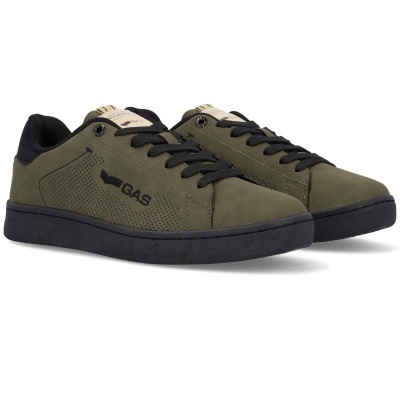 Sapatilhas GAS verdes com sola preta e logótipo nas laterais