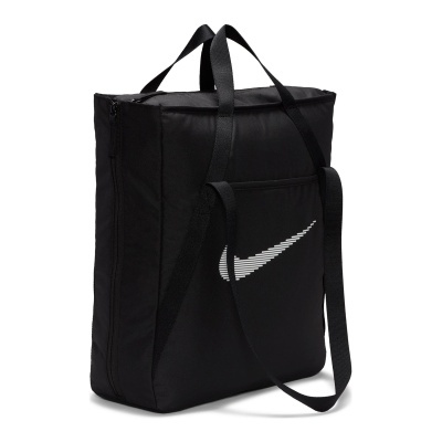 Mala preta Nike com logótipo branco e alças