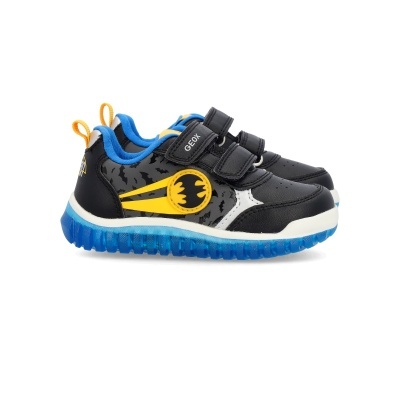 Ténis infantis Batman com tiras de velcro e solado azul