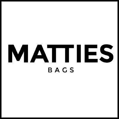Logótipo MATTIES BAGS em preto sobre fundo branco