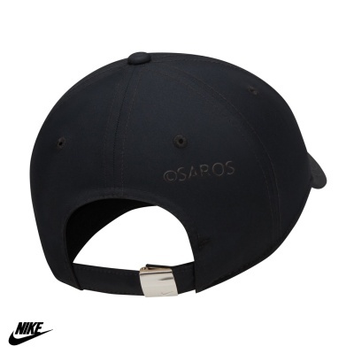 Boné preto Nike com ajuste traseiro e bordado @SAROS