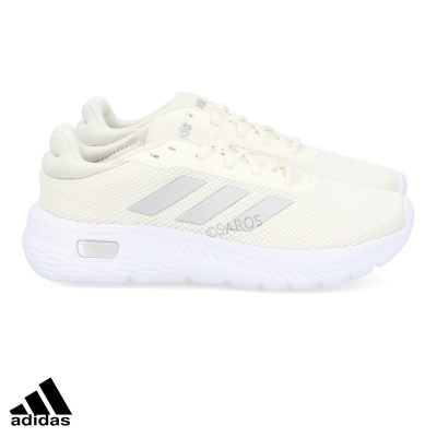 Ténis desportivos Adidas brancos com riscas cinza