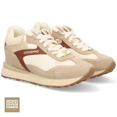 Ténis desportivos GIOSEPPO bege e castanho com sola clara
