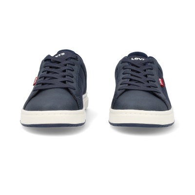 Sapatilhas azuis escuras Levis com sola branca e atacadores