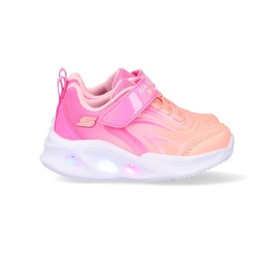 Ténis infantil rosa Skechers com luzes na sola