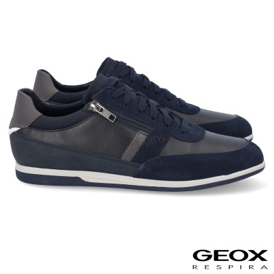 Sapatilhas desportivas GEOX azul escuro com fecho de correr lateral