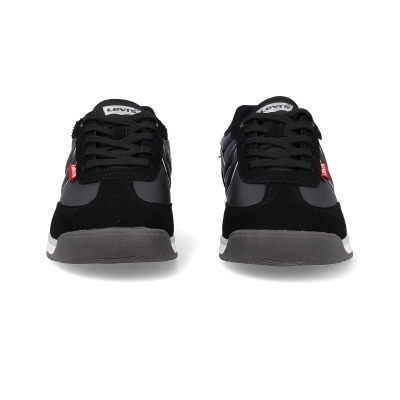 Ténis pretos Levi's com detalhes em cinzento e branco